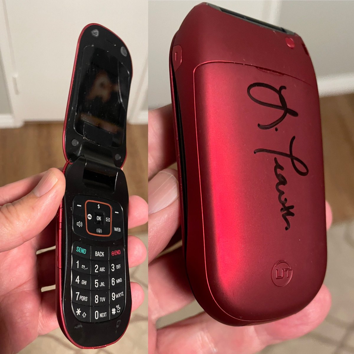 joshstolberg's tweet image. The new #giveaway is a screen-used prop from #SororityRow. Jessica’s cell phone. Signed by @leahmariepipes but here’s the fun thing… she accidentally signed it with her married name at the time. So a one of a kind!  To enter RT &amp;amp; Follow. Join my mailing list for extra entry.
