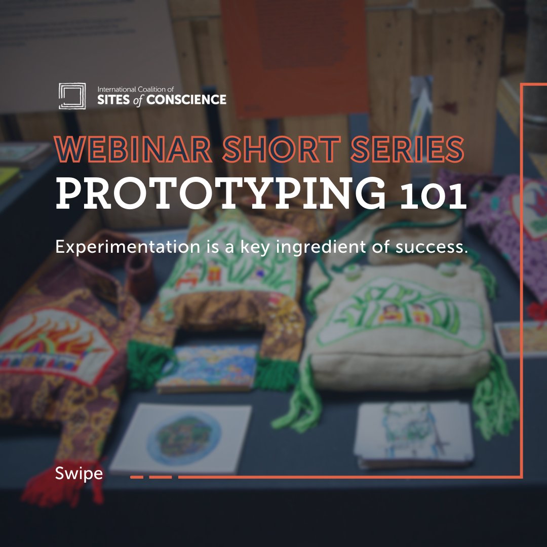 SitesConscience's tweet image. 🔍 Experimentation is key to success! Join our Prototyping Webinar Short Series to explore how #prototypes can enhance engagement at #SitesofConscience and similar organizations.

🗓️ Part 1: What’s the Question? – September 24, 11 AM EST
🗓️ Part 2: Fast, Cheap, and