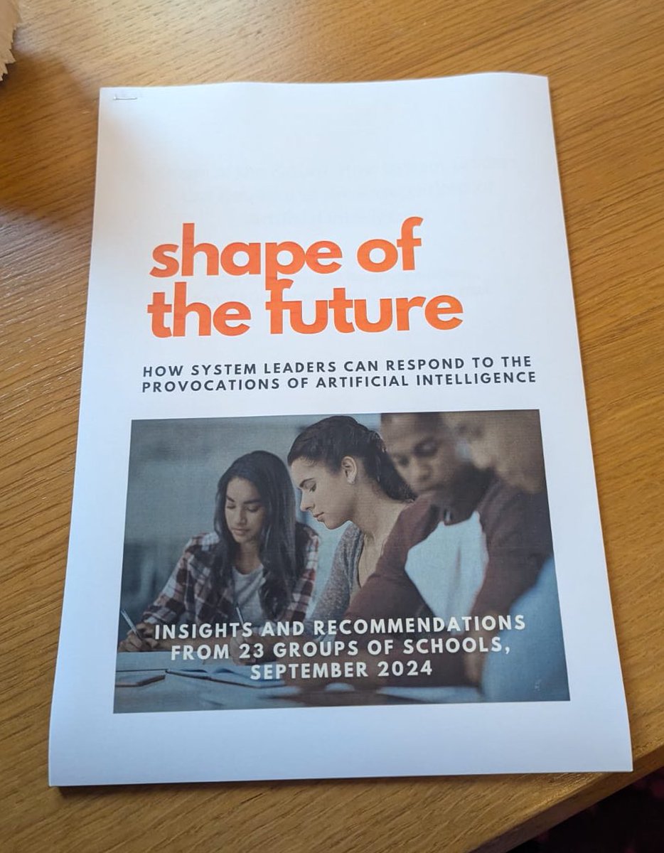 Good afternoon at <a href="/UKHouseofLords/">House of Lords</a> to celebrate the launch of the Shape of the Future Report. We’ve enjoyed contributing our ideas on how education system leaders can respond to the provocations of Artificial Intelligence. Thank you <a href="/Knowldgillusion/">Rose Luckin's EDUCATE Ventures | AI for Education</a> &amp; <a href="/FionaAS/">Dr Fiona Aubrey-Smith</a> for the opportunity.