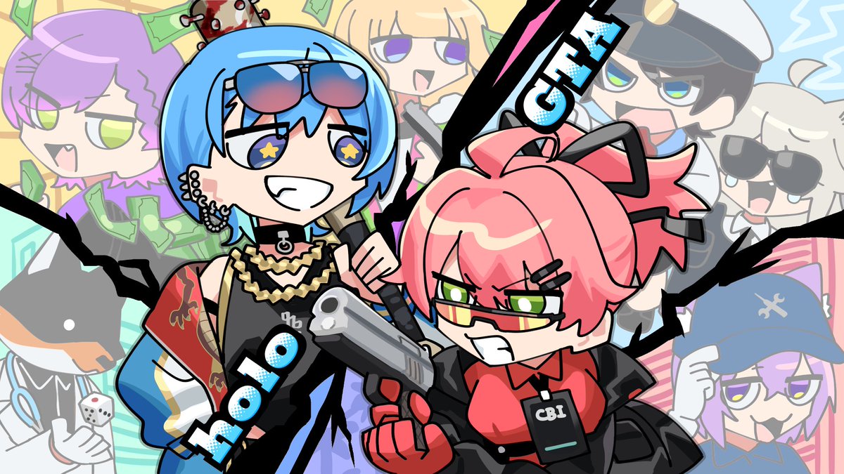 星街すいせい ,さくらみこ ,常闇トワ 「ホロスサントス#holoGTAFA