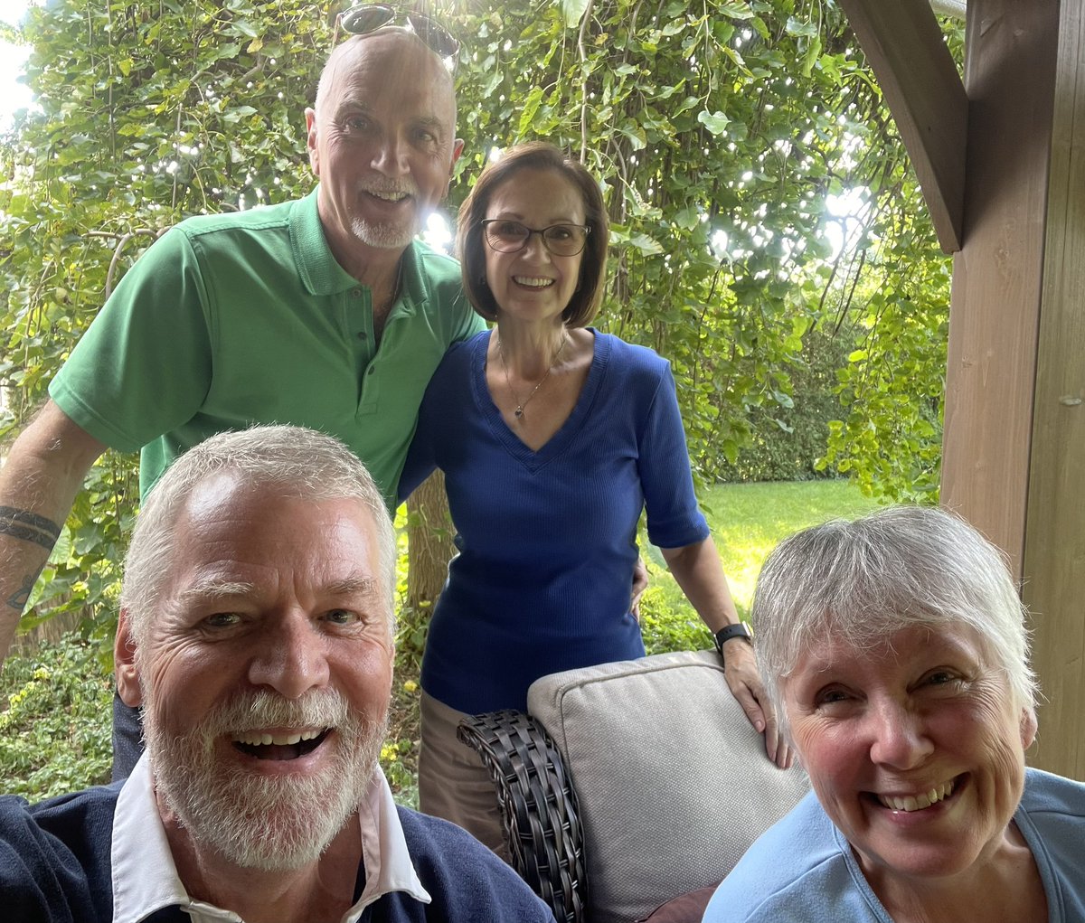 We had a couple of VVIPs in The Grotto this afternoon…. Michael and Glenda Lloyd stopped by. Back when we were part of the working class, Glenda and I spent most of our time talking about Chamber events. Now, the talk is about family and our most recent trips. 😀