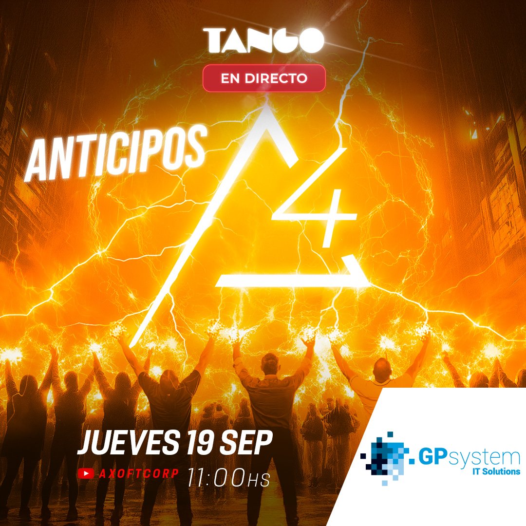 gpsystemit's tweet image. #TangoEnDirecto 👉 Te esperamos mañana jueves a las 11hs en el directo “Anticipos Tango Delta 4 EECC”, donde haremos un recorrido por la funcionalidad de la próxima versión Tango Delta 4 para los módulos de EECC y Capital Humano.
🔴 YouTube: youtube.com/live/0kiBsmf6r…
#TangoSoftware