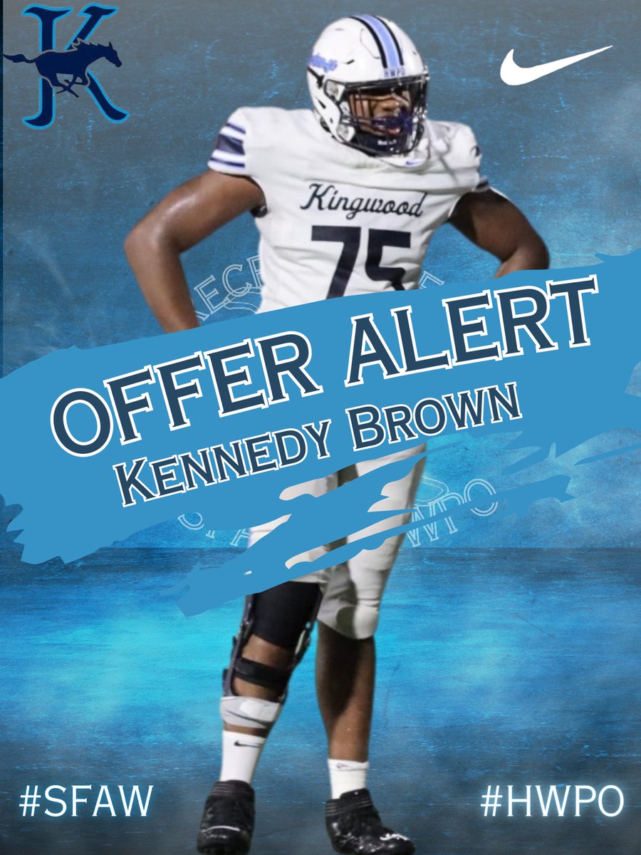 KHSMustangFBall's tweet photo. Congratulations to @Kennedybrown75 on picking his second offer from @UTSAFTBL 

#SFAW #HWPO #NoExcuses #Believe #BTA #KingwoodALLIN https://t.co/4lEEXvMPjT