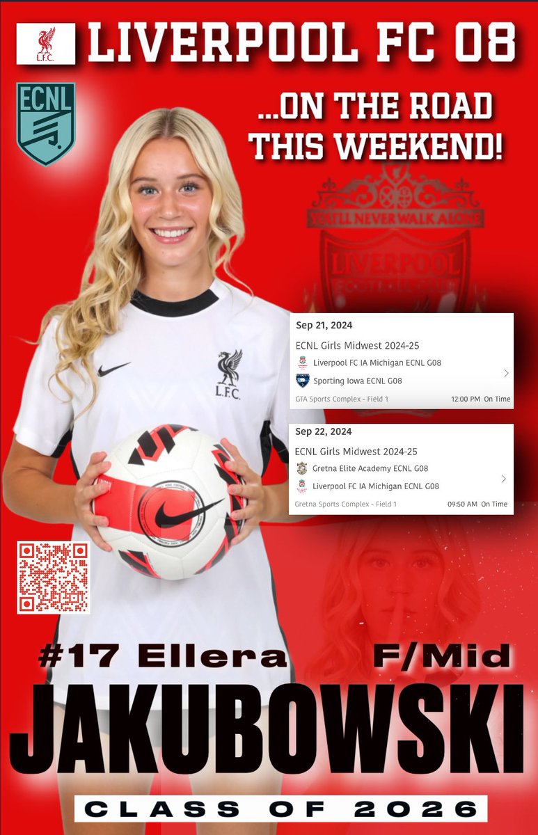 Headed to Omaha, Nebraska this weekend for two league games!⚽️⚽️ 
<a href="/LFCIAMichigan/">Liverpool FC International Academy Michigan</a> <a href="/ImYouthSoccer/">ECNL/GA/Recruiting/College Soccer</a> <a href="/ECNLgirls/">ECNL Girls</a>
