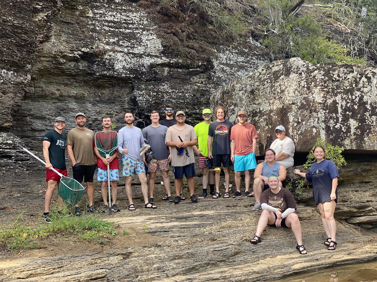 FisHecke's tweet photo. Stellar afternoon sampling fish on Illinois Bayou with my fisheries techniques class. 
Pictured is a Banded Darter https://t.co/kGcQmnXxzc