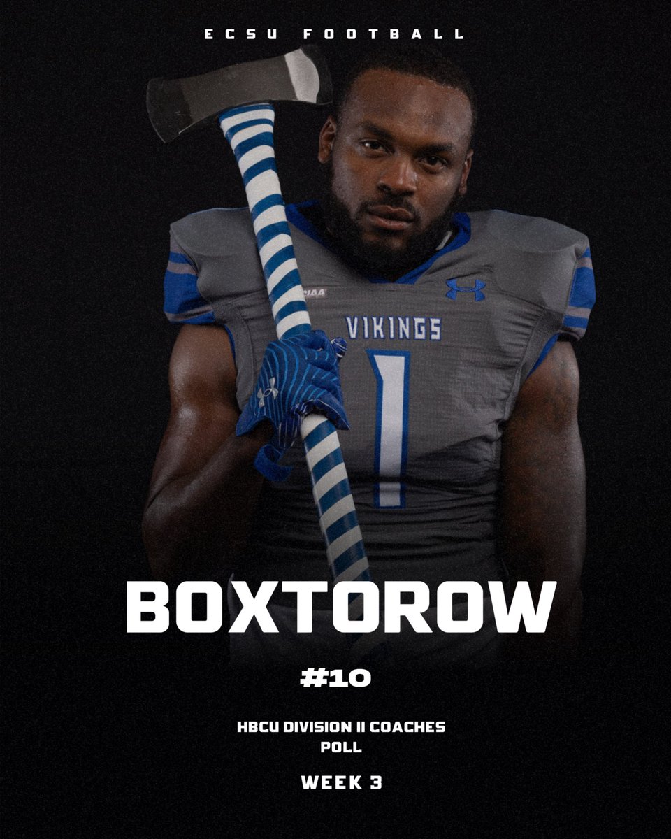 ECSUVikingFootball (@ecsuvikingfball) on Twitter photo 𝗧𝗢𝗣 𝟭𝟬!! 𝗧𝗢𝗣 𝟭𝟬!! 𝗧𝗢𝗣 𝟭𝟬!!
The Vikings crack the top 10 in the latest <a href="/boxtorow/">BOXTOROW MEDIA</a> HBCU Division II Coaches Poll!
#VikingPride3x | #1Goal1Ship 𝗧𝗢𝗣 𝟭𝟬!! 𝗧𝗢𝗣 𝟭𝟬!! 𝗧𝗢𝗣 𝟭𝟬!!
The Vikings crack the top 10 in the latest <a href="/boxtorow/">BOXTOROW MEDIA</a> HBCU Division II Coaches Poll!
#VikingPride3x | #1Goal1Ship