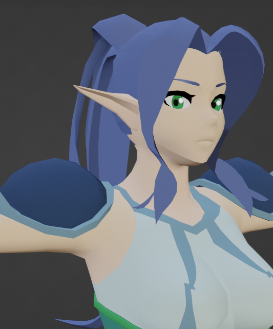 DashDrayme's tweet image. Hey everyone,
Some close ups of the work in progress Zephyra Tempest model.
Hope you like it
#indiegame #3dartwork #gamedev #gaming #GodotEngine #blender #rpg #indieartist #3dartist #3dart