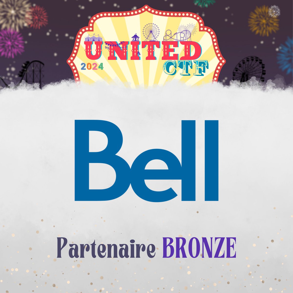 UnitedCtf's tweet photo. [6/6] Voici notre dernier partenaire, notre partenaire [BRONZE], et il s'agit de @Bell !
Bell est à la recherche d'une prochaine génération de passionnés! Vous pouvez découvrir les opportunités à partir de la page suivante :
[ https://t.co/gfvSPE1GJt ]. https://t.co/2f5GBIvT1l