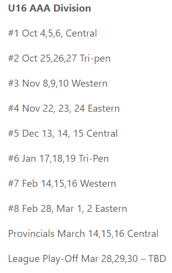 U16 AAA Season schedule, can be found here:

nlaaahl.ca/news.php?news_…