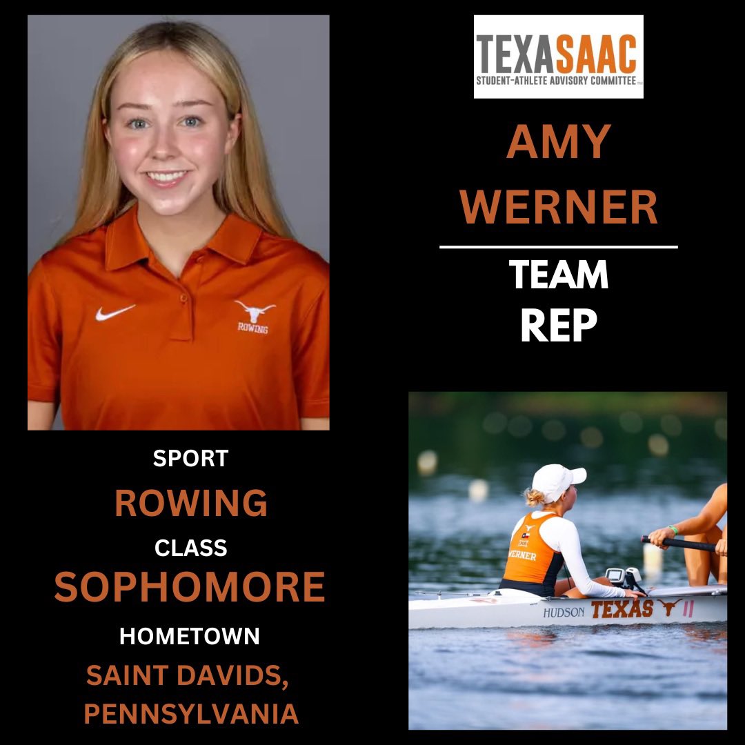 TexasSAAC's tweet image. Next up is our Rowing team reps! So excited to have Abby Dawson, Amy Werner, and Taryn Kooyers as our Rowing SAAC reps!๐ฃ๐ผโโ๏ธ๐ค๐ผ