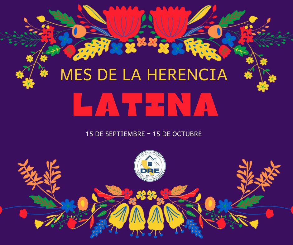 ca_dre_esp's tweet photo. Únase con nosotros qweren la celebración del mes de la Herencia Latina. Honramos la multitud de contribuciones de Latinos del pasado y el presente. https://t.co/FVckqgr9V9