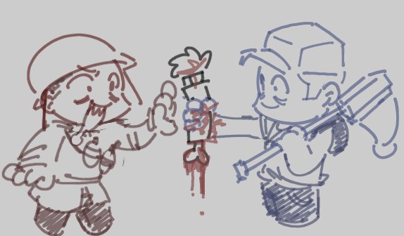 nels_loser's tweet image. i like the idea of pancakes bonking people but doesn&apos;t know where to put out the body, so he just gives it to cupcake #tf2 #tf2freaks