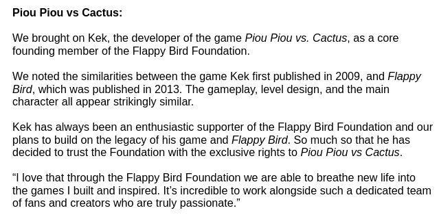 Flappy Bird Foundation tweet media
