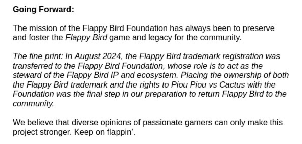 Flappy Bird Foundation tweet media