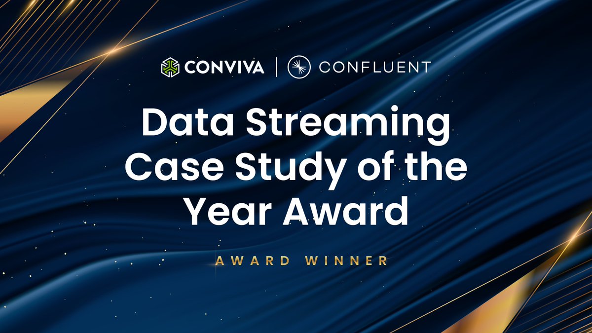 Thank you, <a href="/confluentinc/">Confluent</a>, for awarding us the Data Streaming Case Study of the Year Award for our work with one of the world’s largest #streaming media companies during the 2023 NFL season. conviva.com/newsroom/convi…