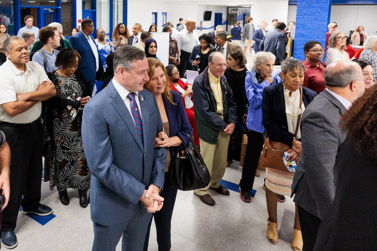 The Democrat Eugene Vindman kept bringing the conversation back to Project 2025 (he brought his own binder with it printed out) and his own support for reproductive rights. (📸<a href="/sathumanPEIC/">Shaban Athuman</a> )