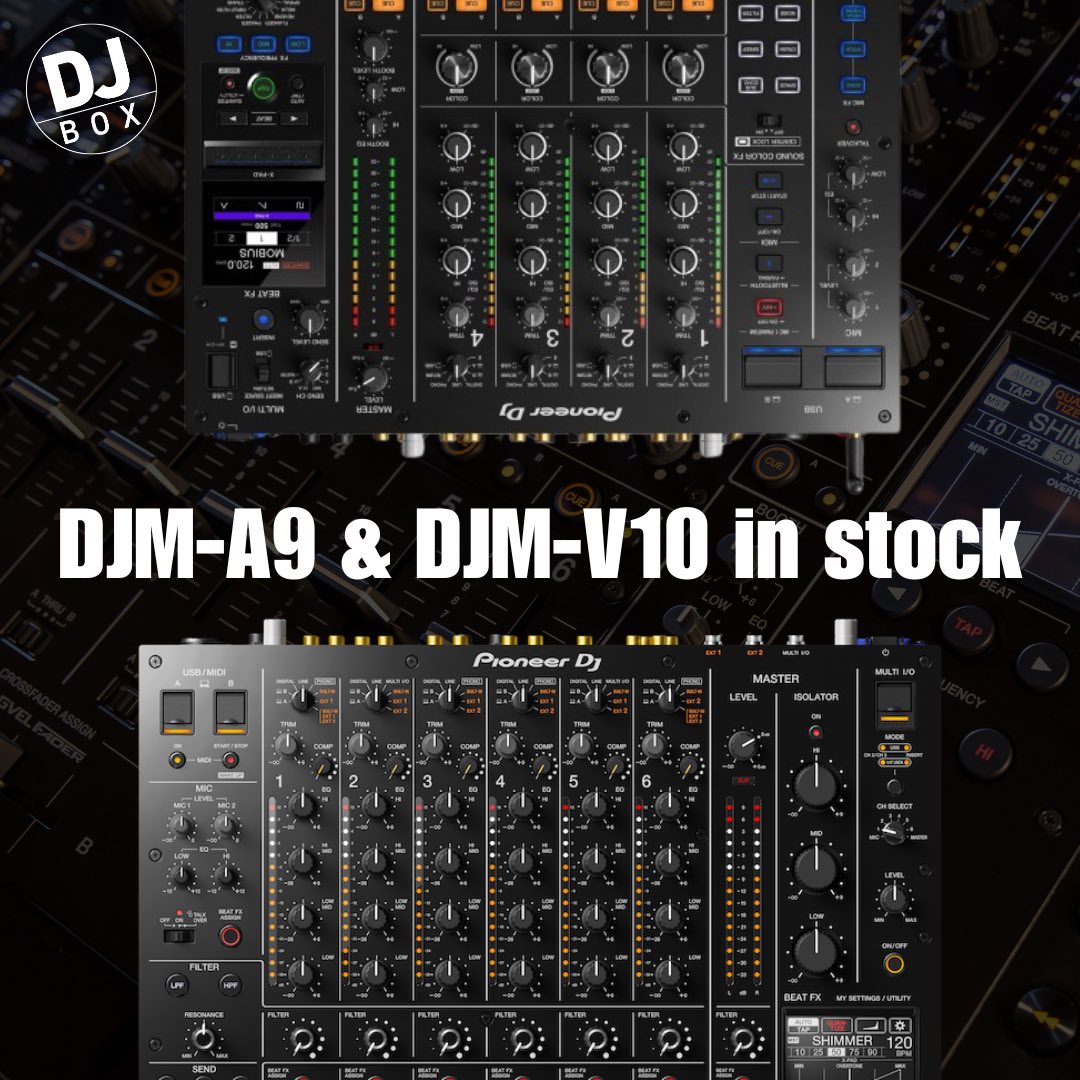 🎛️ Pioneer DJ flagship mixers IN STOCK and available immediately. Limited stock available instore and online!

🗺️ Eircode D24 T8WD 

💶 DJM-A9 - €2799
💶 DJM-V10 - €3499
💶 DJM-V10-LF - €3599

#pioneerdj #djmixer #pioneer #pioneerdjdjm #djma9 #djmv10 #djmv10lf #djmv10mixer