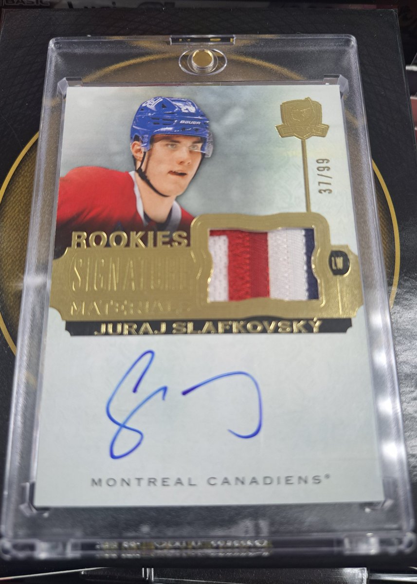 Slafkovsky rookie materials auto /99 hit from the newly released <a href="/UpperDeckHockey/">Upper Deck Hockey</a> 2022/23 The Cup. <a href="/SHOWYOURHITS/">SHOW YOUR HITS</a> <a href="/CollectTheGame/">CollectTheGame Cards</a> <a href="/CollectTheHobby/">CollectTheHobby</a> #habs