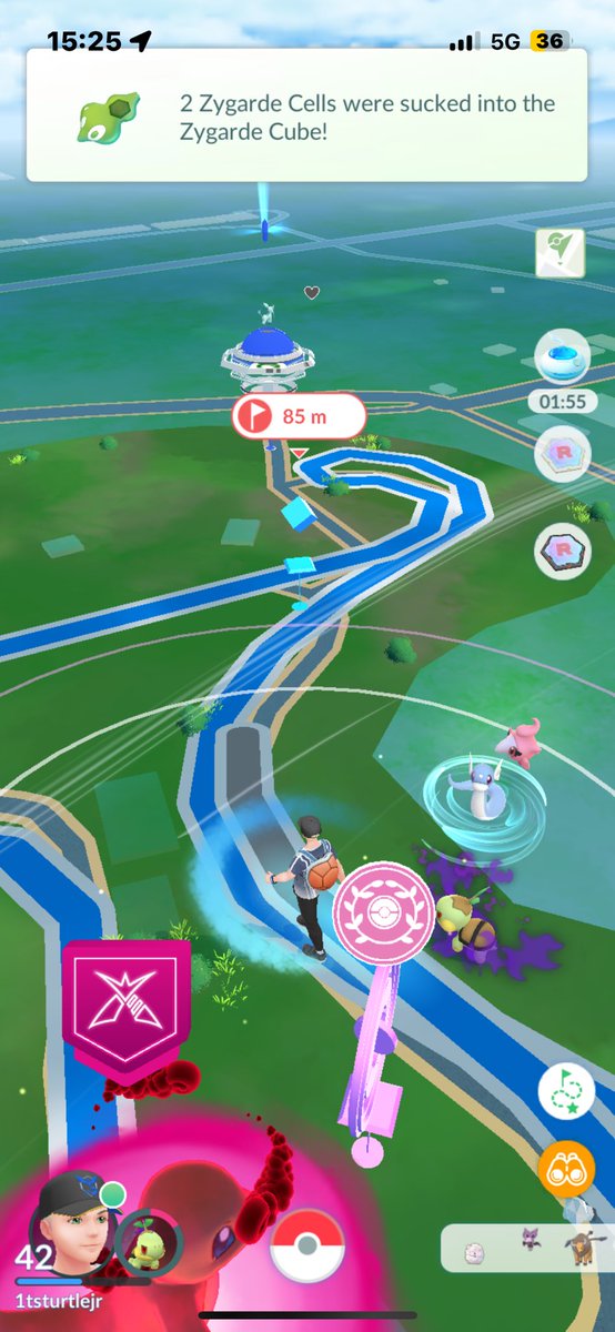 itsturtlejr's tweet photo. I don’t think I’ve ever gotten 2 cells on one route before. That’s cool! Didn’t know that could happen! My luck with cells are trash. I either get one following a route or I get none. #teamturtlejr #1tsturtlejr #1tsturtlejrpogo #pokemongo #pokemongoapp #teammystic #teammysticpogo https://t.co/LRu27jfMzV