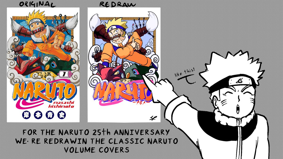 snapper_312's tweet image. Naruto is turning 25 years this year! To celebrate we are doing a collab where fans of naruto can redraw the amazing volume covers by Masashi Kishimoto. If you at all interested join the discord server to be apart of the project - discord.gg/TfXtmnWe
#narutoUzumaki