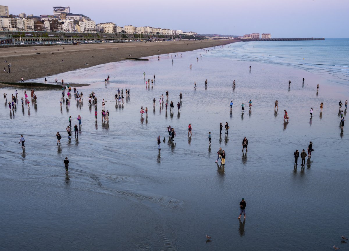Waiting for the Super Moonrise. Brighton.UK.