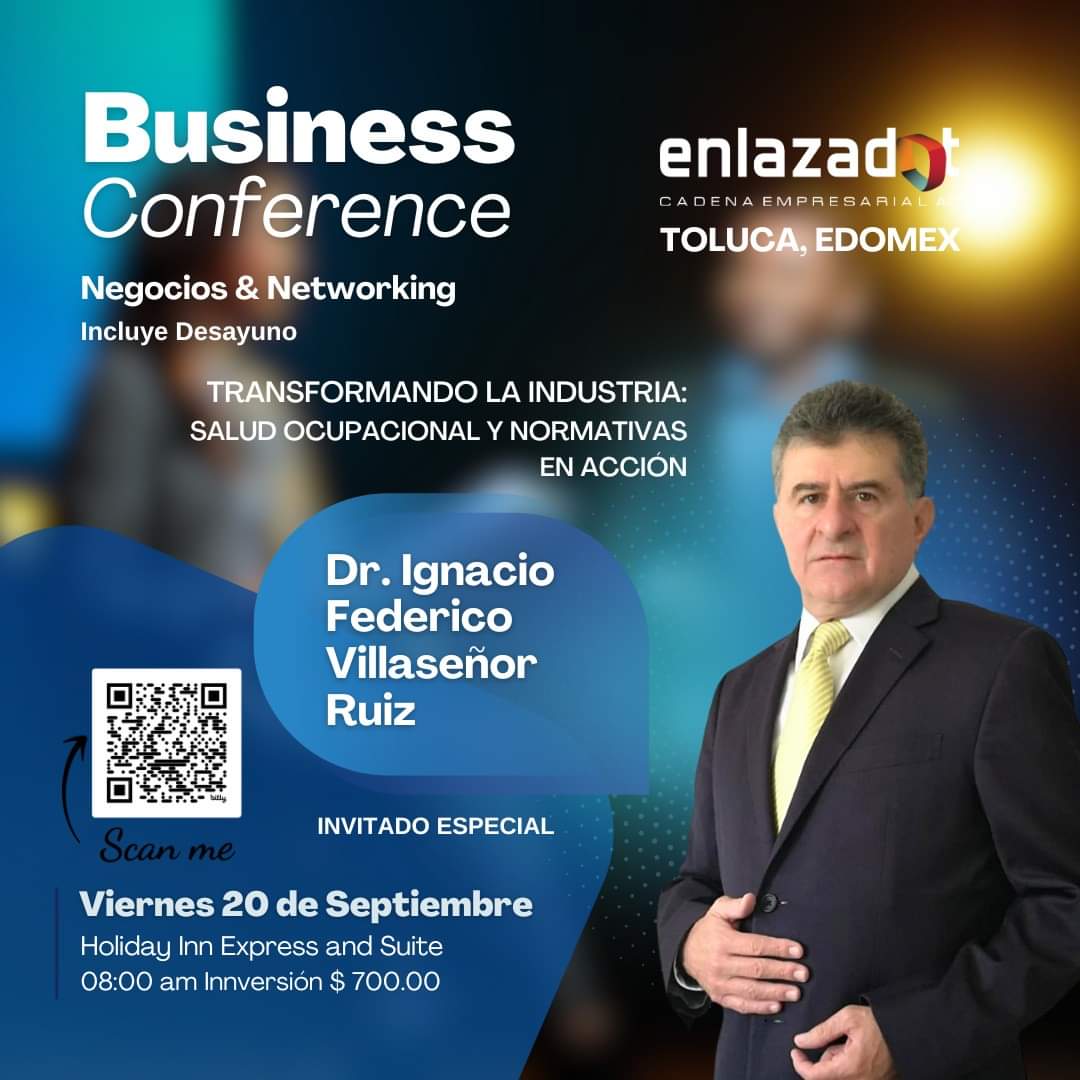 Participa en el próximo Business Conference ahora en el Estado de México.
Cómo invitado especial 𝗗𝗿. 𝗜𝗴𝗻𝗮𝗰𝗶𝗼 𝗙𝗲𝗱𝗲𝗿𝗶𝗰𝗼 𝗩𝗶𝗹𝗹𝗮𝘀𝗲𝗻̃𝗼𝗿 𝗥𝘂𝗶𝘇, 
Registro e informes en bit.ly/EDENEDOMEX

#Toluca #networking #Negocios