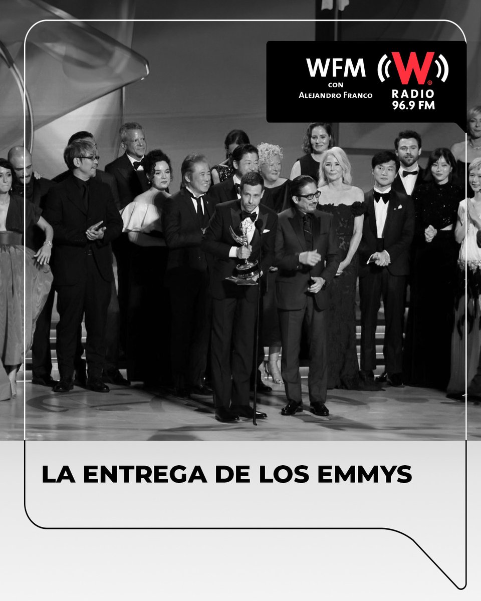 Bloque 2 en #WFMWRadio con <a href="/AlejandroFranco/">Alejandro Franco</a> y hablamos de los Emmys con Mike Rosales sobre la entrega de los #EmmyAwards 2024

Además <a href="/vizzuett/">Roberto Vizzuett</a> nos cuenta del nuevo PlayStation.

Ya al aire:

play.wradio.com.mx