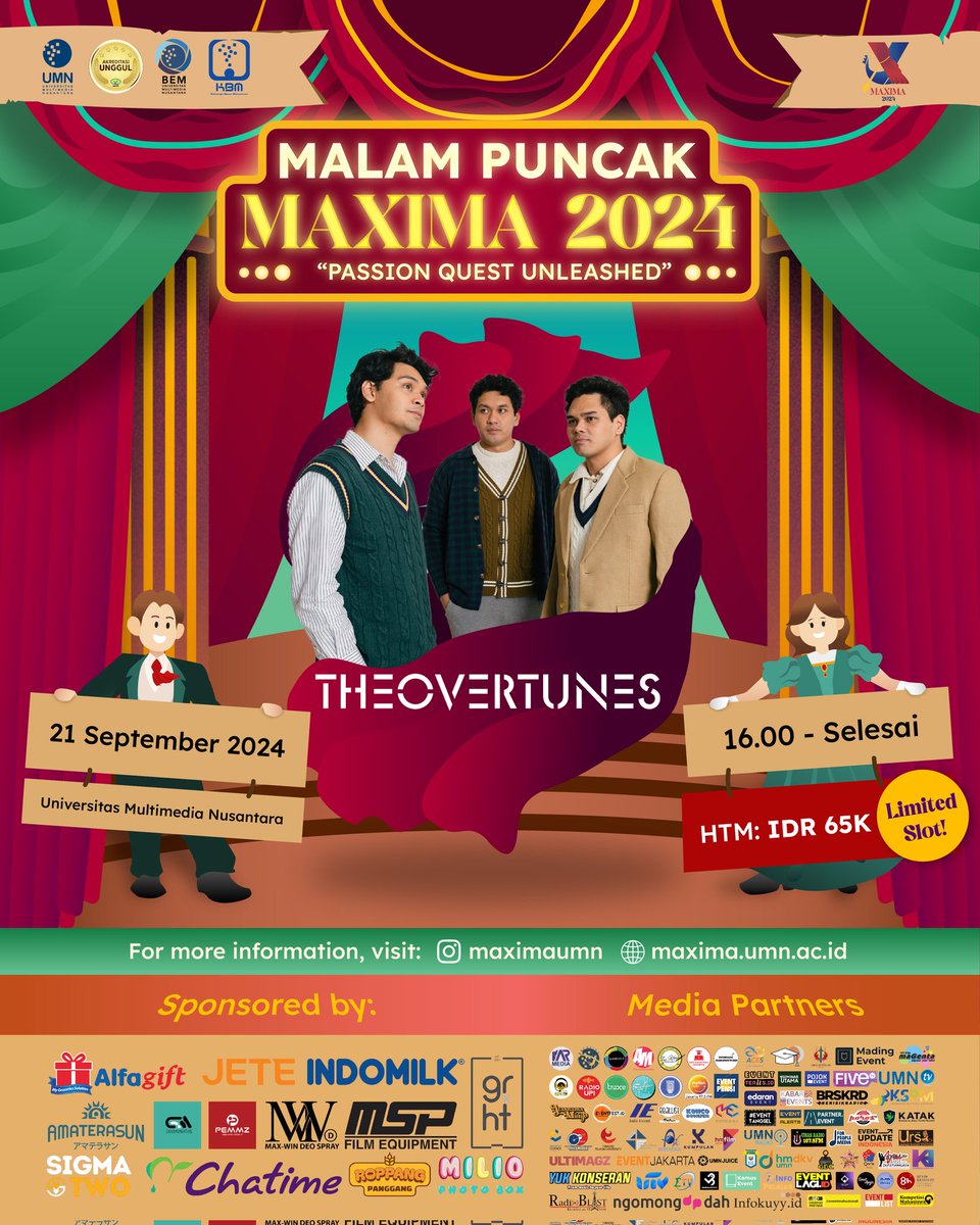 Tinggal menghitung hari dan akan tiba MALAM PUNCAK MAXIMA 2024 bersama dengan T 🎤😲 Siapa yang udah gak sabar? MAXIMA sih udah gak sabar banget nih😝 Jangan lupa untuk ikuti keseruannya ya, Maximers!
#MAXIMA2024
#ExpressYourUniquenessShowItToShine