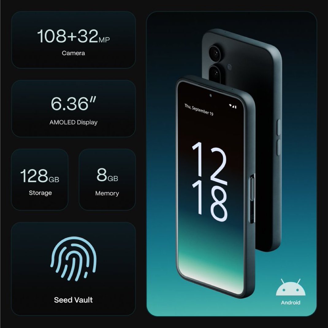 🚨NEWS: <a href="/solanamobile/">Seeker | Solana Mobile</a>'s  new “Solana Seeker” phone will have a 108+32 Megapixel camera with 8GB of RAM and 128GB storage.