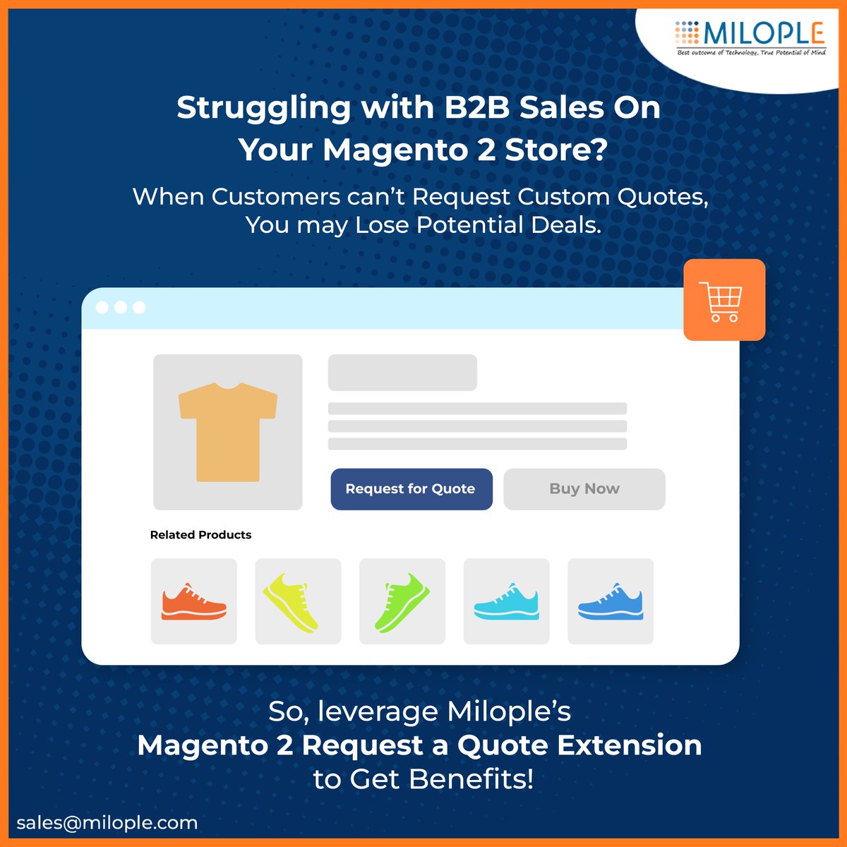 Milople's tweet image. With Milople’s Magento 2 Request for Quote extension, the shoppers can easily inquire about the pricing and can easily negotiate pricing.📊

Explore Now! rb.gy/4a5vqb

#Magento2 #Magento2RequestforQuoteextension #Magento2Extensions #Milople #QuoteExtensionforMagento2