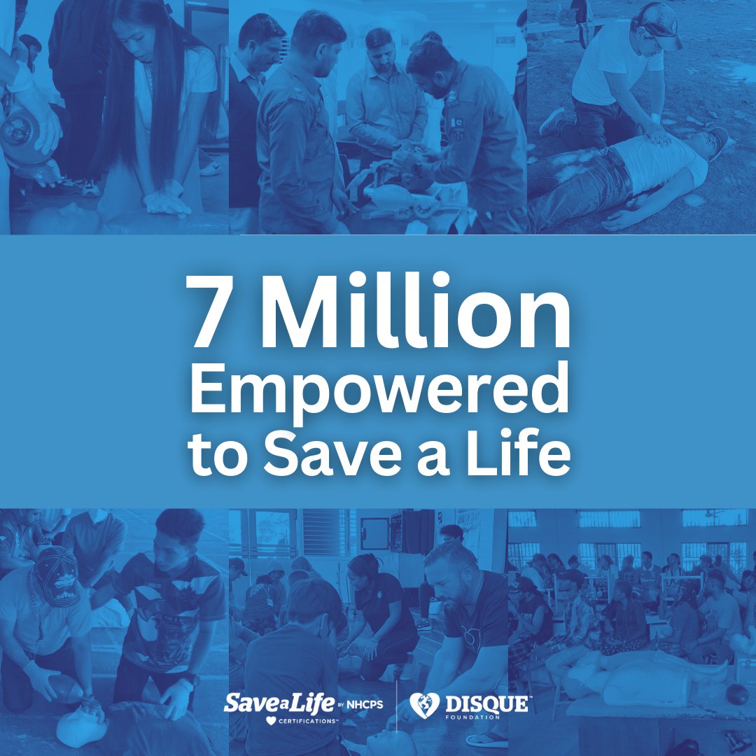 Thrilled to share a major milestone – 7 million lives empowered to save a life!
This reflects our community’s strength and compassion. Each person trained is a beacon of hope, ready to make a difference. #DisqueFoundation #SaveALife #milestone #StayPrepared #SaveLives #BePrepared