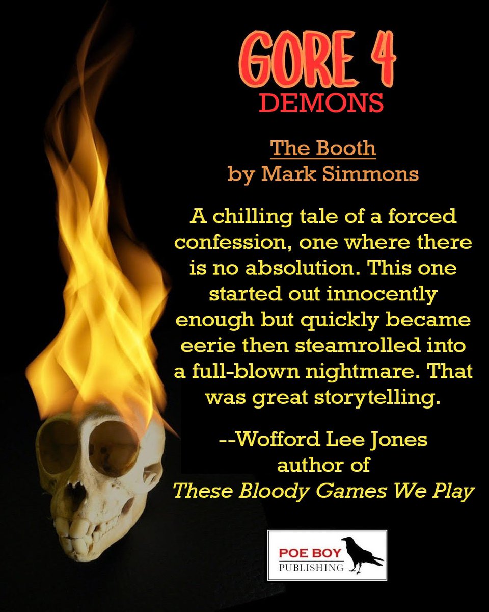 Wofford Lee Jones (@woffordleejones) on Twitter photo This #hallowerncollection just ramped up even more with “The Booth” by <a href="/TheMarkASimmons/">The Author Mark Simmons</a> and <a href="/BoyPublishing/">Poe Boy Publishing</a>
Punch you “Want to Read” button on Goodreads. Make this book go viral. Some great stories between these pages.
#hallowenanthology #halloweenhorror #halloweencreepy This #hallowerncollection just ramped up even more with “The Booth” by <a href="/TheMarkASimmons/">The Author Mark Simmons</a> and <a href="/BoyPublishing/">Poe Boy Publishing</a>
Punch you “Want to Read” button on Goodreads. Make this book go viral. Some great stories between these pages.
#hallowenanthology #halloweenhorror #halloweencreepy