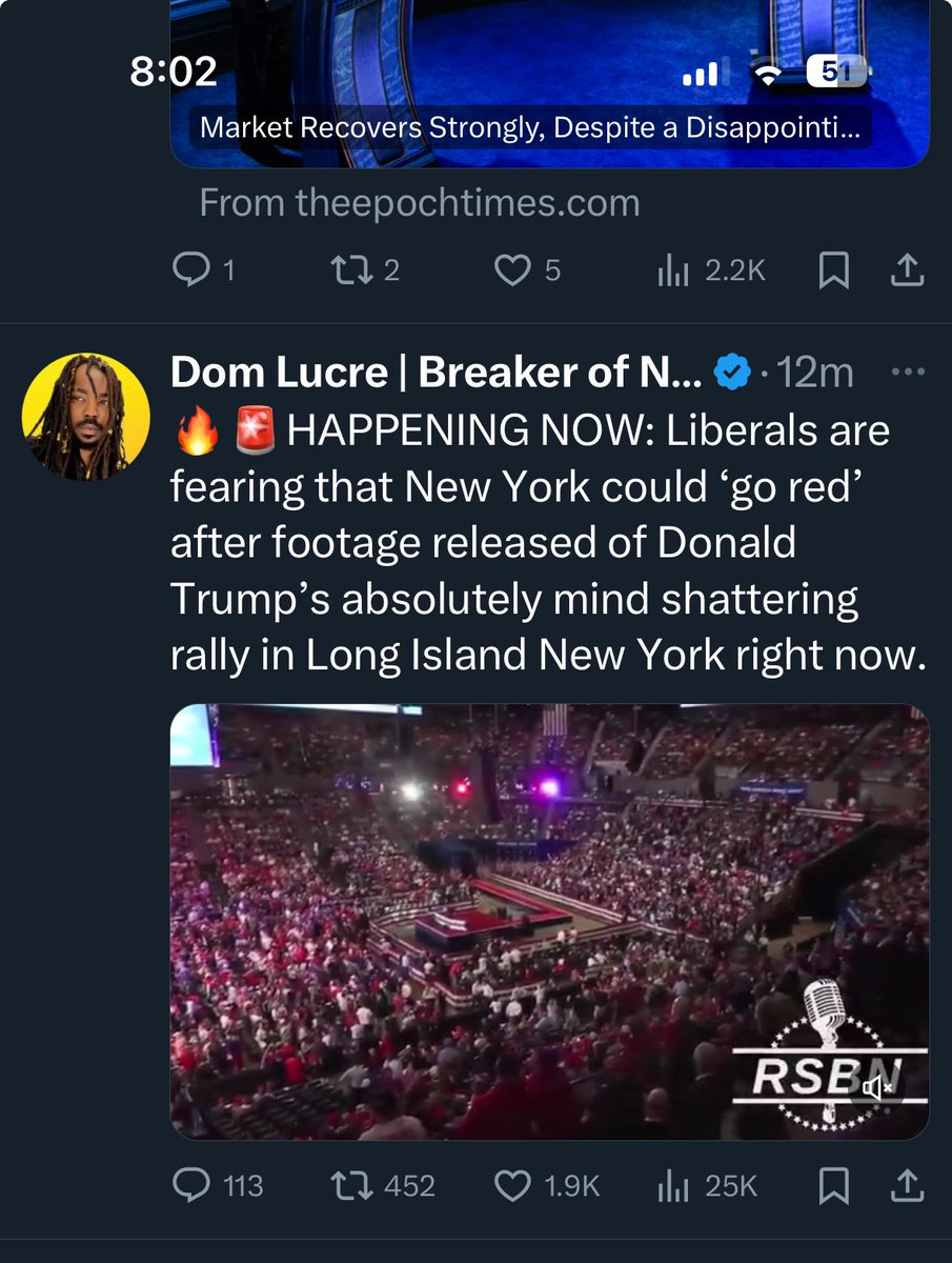 powerpilot45's tweet photo. @seanhannity @GovRonDeSantis @tedcruz Kamala pays people to ride a bus to her rallies. Here’s Trump in NY tonight. NOT. EVEN. CLOSE! https://t.co/A7LWDk17Rb