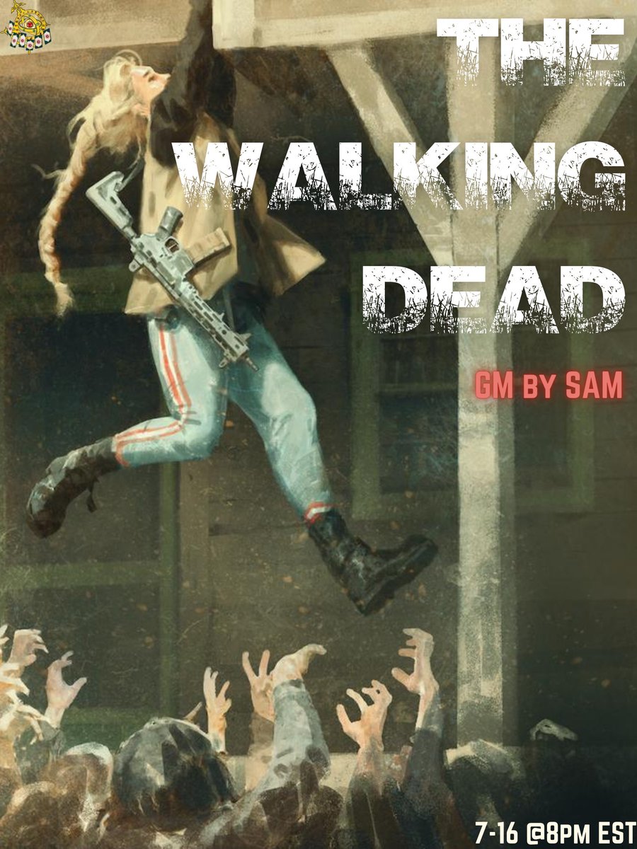 LostCaravanRPG Official (@lostcaravanrpg) on Twitter photo Join us tonight for our FINAL part of the series featuring @SammiiScribblesas guest GM for the #TWDuniverse by <a href="/FreeLeaguePub/">Free League Publishing</a> ! #TWD #TTRPG
Starring:<a href="/optimistiics/">πͺ final girlβ. πͺ</a> @SirHooperLCRPG <a href="/GoggleBoy/">mikachu (crit award nominated RD5)</a> @daenela @NerdonWheels15 @DocRimbo Join us tonight for our FINAL part of the series featuring @SammiiScribblesas guest GM for the #TWDuniverse by <a href="/FreeLeaguePub/">Free League Publishing</a> ! #TWD #TTRPG
Starring:<a href="/optimistiics/">πͺ final girlβ. πͺ</a> @SirHooperLCRPG <a href="/GoggleBoy/">mikachu (crit award nominated RD5)</a> @daenela @NerdonWheels15 @DocRimbo