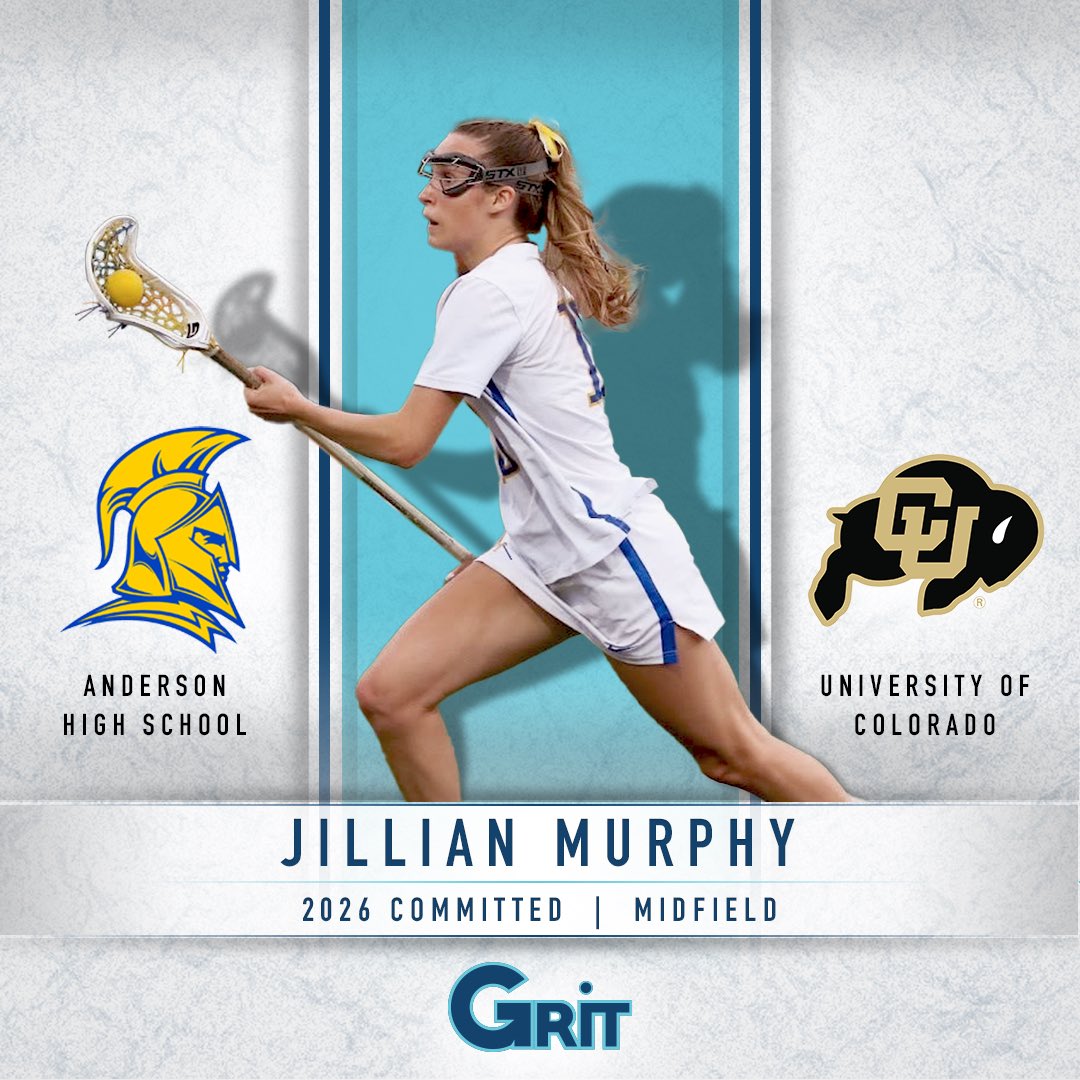 Congratulations to Jillian Murphy on her commitment to the UNIVERSITY OF COLORADO!

#PlayGRITLax