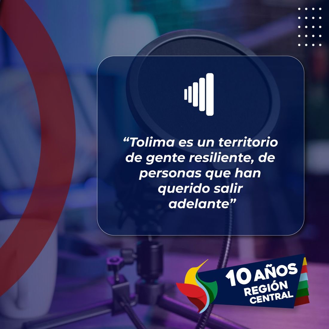 LaRegionCentral's tweet image. #10AñosConstruyendoRegión 🇨🇴❤️

Mañana, jueves 19 de septiembre, no te pierdas el #Videopodcast ‘Construyendo Región' con nuestra gobernadora de @GoberTolima, @AdrianaMatizTol, quien nos contó sobre sus apuestas y programas para el desarrollo del territorio y la región✨