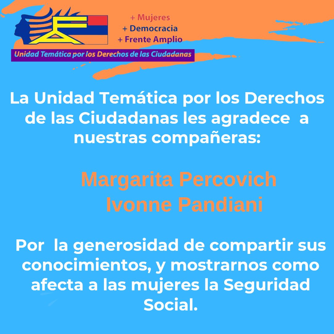 Gracias Ivonne y Margarita. <a href="/Frente_Amplio/">Frente Amplio</a>