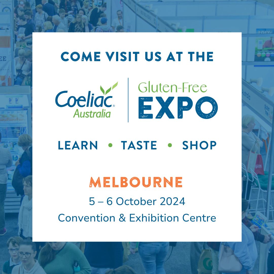 Want a chance to discover new products, taste the best gluten-free food, shop a bargain all without the worry of asking ‘is this gluten free’ &amp; learn about our current research on #coeliacdisease?  #CoeliacAustralia #MonashSensoryScience <a href="/MonashBDI/">Monash Biomedicine Discovery Institute</a> <a href="/Monash_FMNHS/">Monash Medicine, Nursing and Health Sciences</a> <a href="/Jamie_Rossjohn/">Prof. Jamie Rossjohn</a>