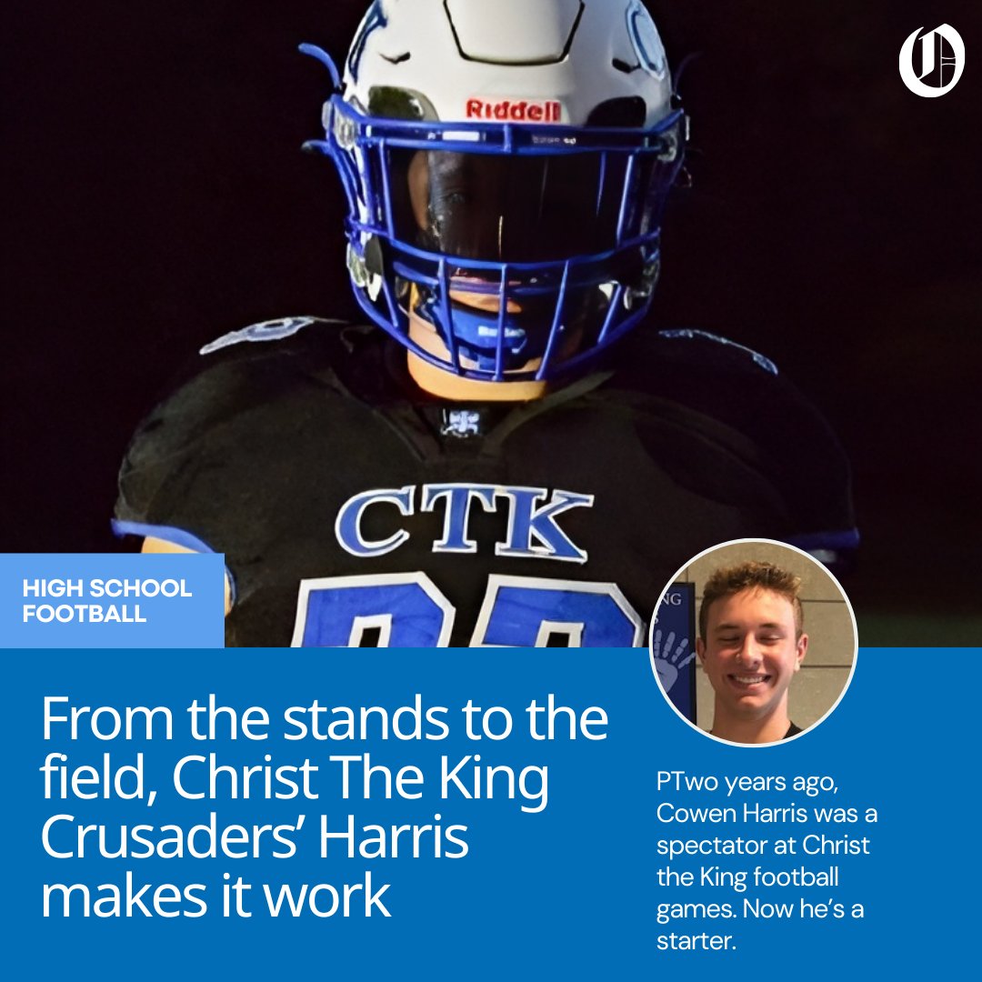 langstonwertzjr's tweet photo. Two years ago, Christ The King's Cowen Harris was at homecoming watching football, thinking he might want to play.

Now? He's a starter and a key player on the team

His story at link below

➡️ https://t.co/OujvyQ1Aau

@CowenHarris22 https://t.co/FYg557HWK7