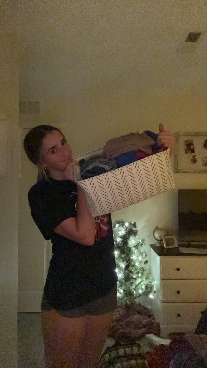 mallorie has he stuff ready to be donated to the <a href="/goodwillnow/">Goodwill NOW</a> pass it on challenge!! #bobcatproud