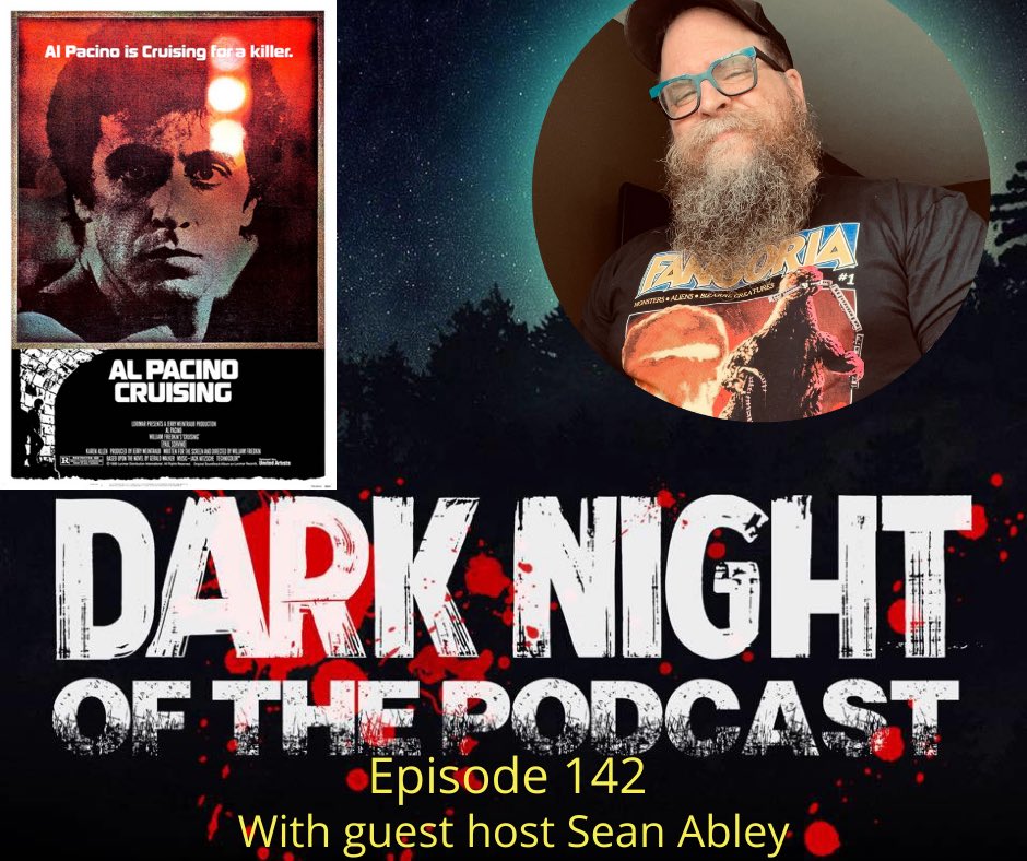 Dark Night of the Podcast (@darknightofpod) on Twitter photo 🚨Latest episode out now and we’re joined by guest <a href="/GayoftheDead/">Sean Abley aka Gay of the Dead 🏳️🌈 💀</a> to dissect 1980’s gay serial killer flick CRUISING! Tune in on your favorite podcast app!
#cruising #alpacino #williamfriedkin #80shorror #gayhorror #gaypodcast #gayhorrorfan #queerhorror #podcast 🚨Latest episode out now and we’re joined by guest <a href="/GayoftheDead/">Sean Abley aka Gay of the Dead 🏳️🌈 💀</a> to dissect 1980’s gay serial killer flick CRUISING! Tune in on your favorite podcast app!
#cruising #alpacino #williamfriedkin #80shorror #gayhorror #gaypodcast #gayhorrorfan #queerhorror #podcast