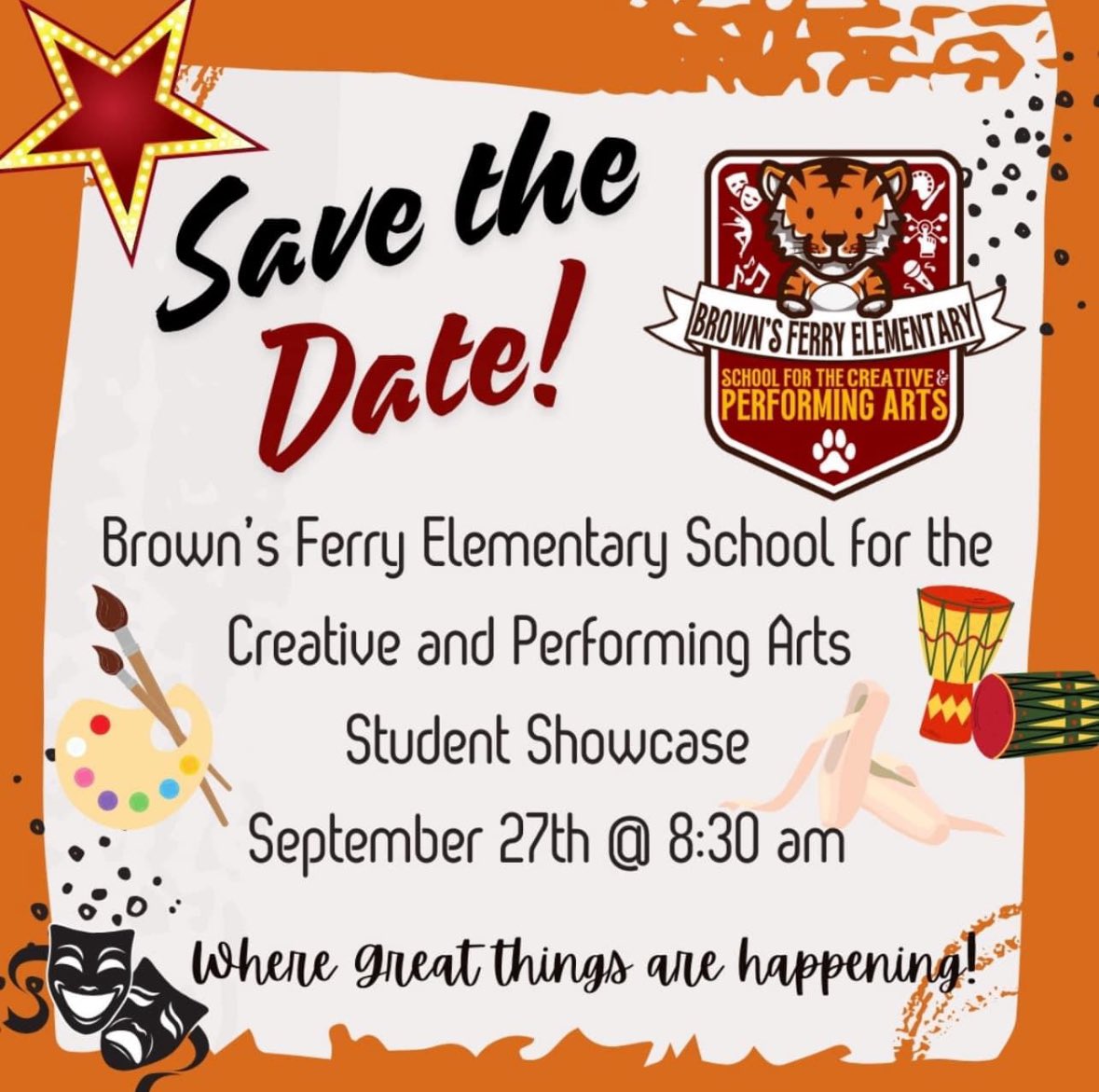bfebengals's tweet photo. We hope to see you all at our first student showcase next Friday, September 27th!! #artsintegration #magnetschoolsofamerica #AVID4Possibility #AVIDElementary https://t.co/FZbCptjJDB
