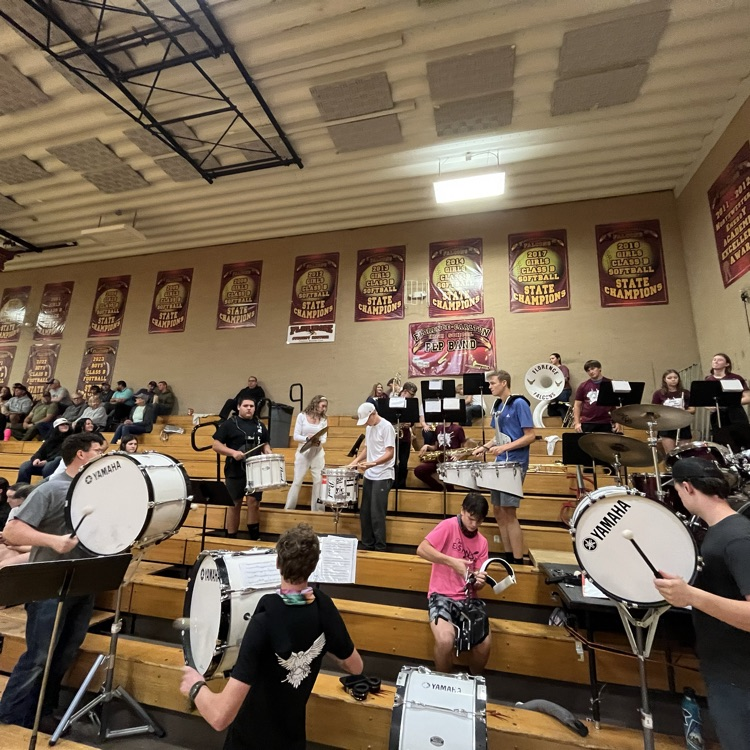 FCHS Pep Band and Drumline pumping' up the crowd last night!