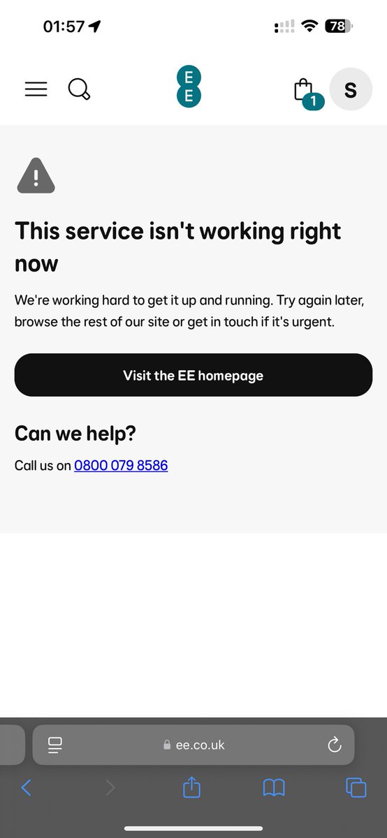 sruk1990's tweet photo. @EE @cyranoartist There is an issue with the site though, has been for days! Select the log in to upgrade option &amp; you get a blank screen. Likewise if you try to order accessories, you face an error as soon as you log in! Can’t load details in EE app either. Same across all browsers and via app. https://t.co/a0HY4fZ73z