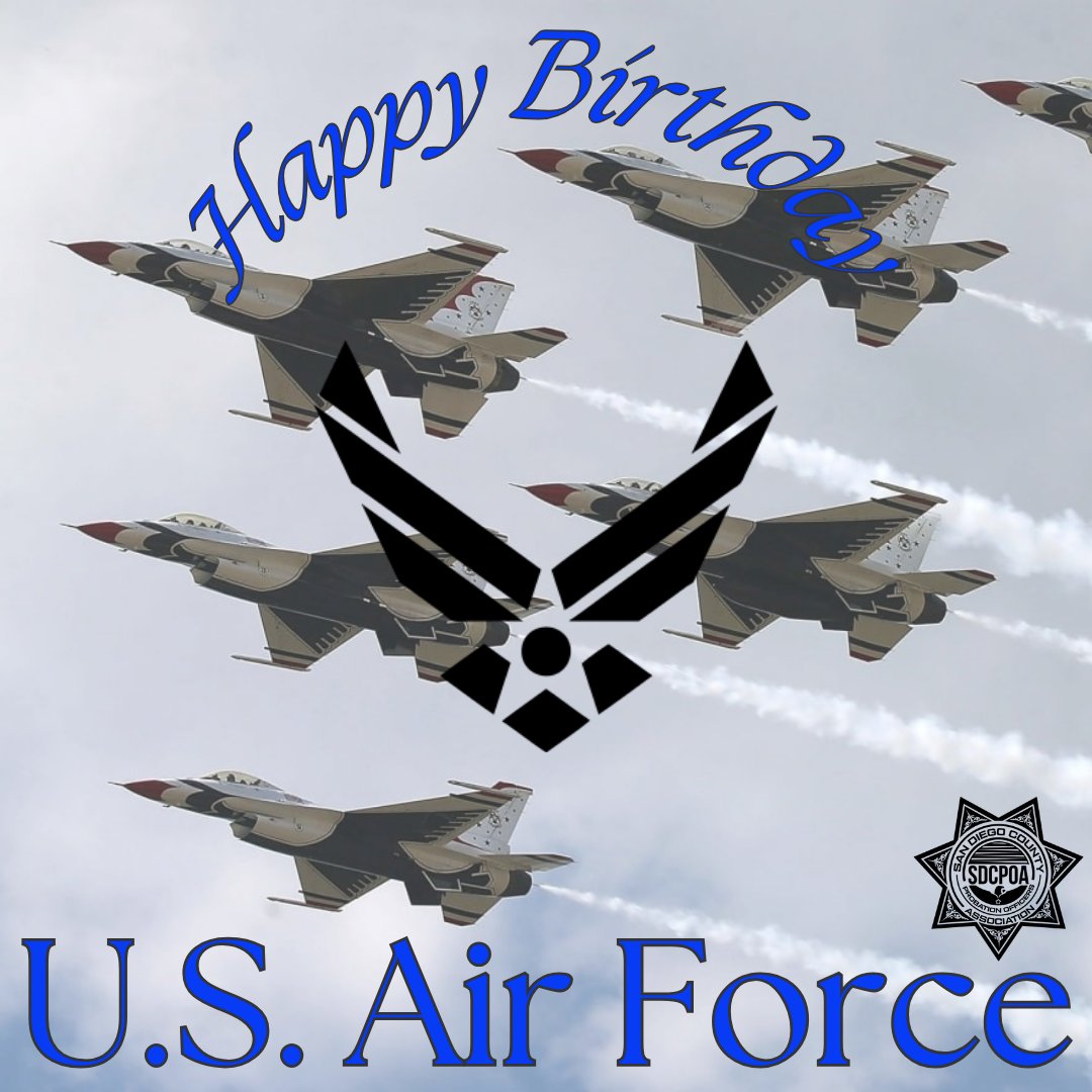 SDCPOA's tweet image. Happy 77th Birthday to the United States Air Force! Thank you for continuing to defend our nation. We are grateful to all our airmen for their service.
#unitedstatesairforce #usairforce #airforce #sdcpoa #sdprobation