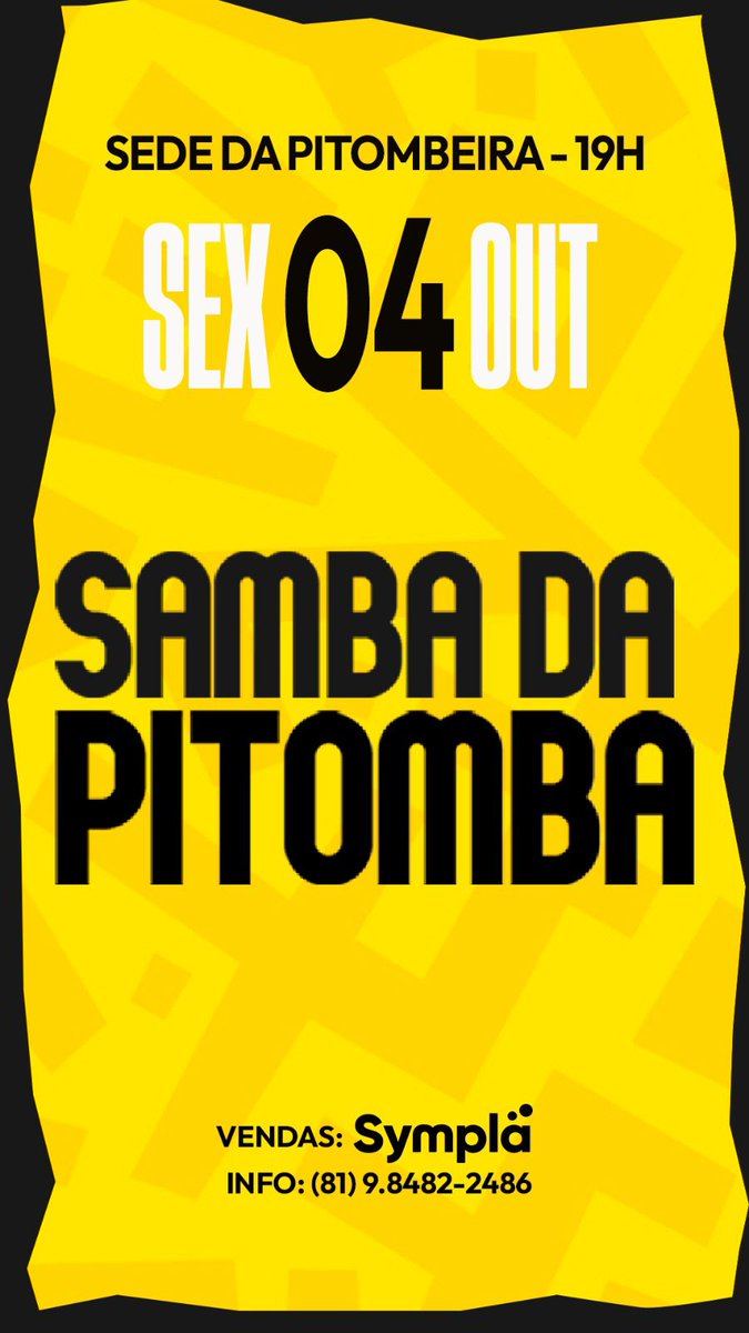 sambadapitomba's tweet image. Já anota aí na tua agenda. Deixando publicado antes que derrubem novamente. 
#aquiedapitomba
#energiadiferente