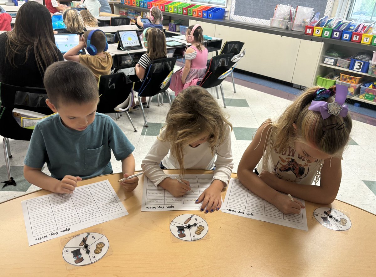 Building strong readers and writers starts here in Kindergarten. These little learners are working on letter/sound ID and letter formation. ✏️ <a href="/haddonES1/">Lizzy Haddon School</a>  <a href="/HaddonSchools/">Haddonfield Schools</a>
