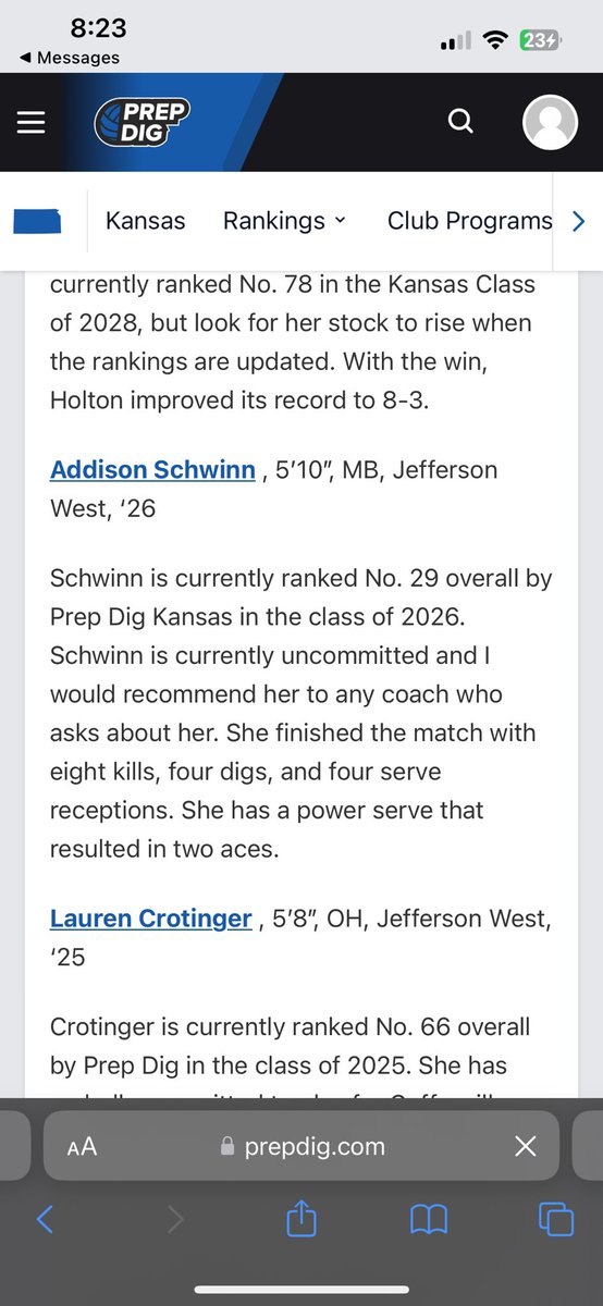 Addison Schwinn (@addisonschwinn) on Twitter photo Thanks <a href="/KSScoutDeck/">DeckScoutKS</a> for the great write up! Looking forward to exploring my college options! ❤️🏐
<a href="/KSScoutDeck/">DeckScoutKS</a>
<a href="/PrepDigKS/">Prep Dig Kansas</a>
<a href="/sportsinkansas/">Sports in Kansas</a>
<a href="/JeffWestVB/">JeffWestVolleyball</a> #volleyball #jeffwestvolleyball Thanks <a href="/KSScoutDeck/">DeckScoutKS</a> for the great write up! Looking forward to exploring my college options! ❤️🏐
<a href="/KSScoutDeck/">DeckScoutKS</a>
<a href="/PrepDigKS/">Prep Dig Kansas</a>
<a href="/sportsinkansas/">Sports in Kansas</a>
<a href="/JeffWestVB/">JeffWestVolleyball</a> #volleyball #jeffwestvolleyball