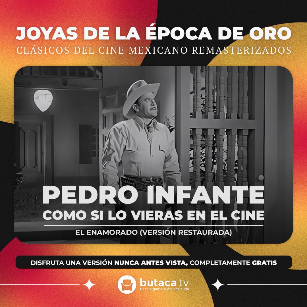 ¡#PedroInfante en 4K! ¡GRAN ESTRENO! Disfruta como nunca habías visto #ElEnamorado, ¡#GRATIS en la #APP oficial de #ButacaTV!

butaca.tv/movie/el-enamo…