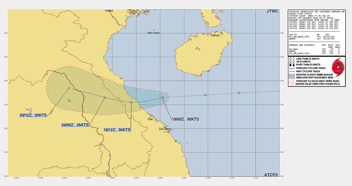 VortixWx's tweet photo. #Soulik has now been named as it heads towards #Vietnam. It's considered a TD by JTWC but it's possible it could briefly hit TS status before landfall. Still, a heavy rainfall threat for 🇻🇳, #Laos & #Thailand.
#tropicswx #VNMwx #LAOwx #THAwx https://t.co/AtpEhtftAK